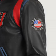 Liberte USA Black Leather Varsity Jacket by Dash Racegear - men Jacket view 6