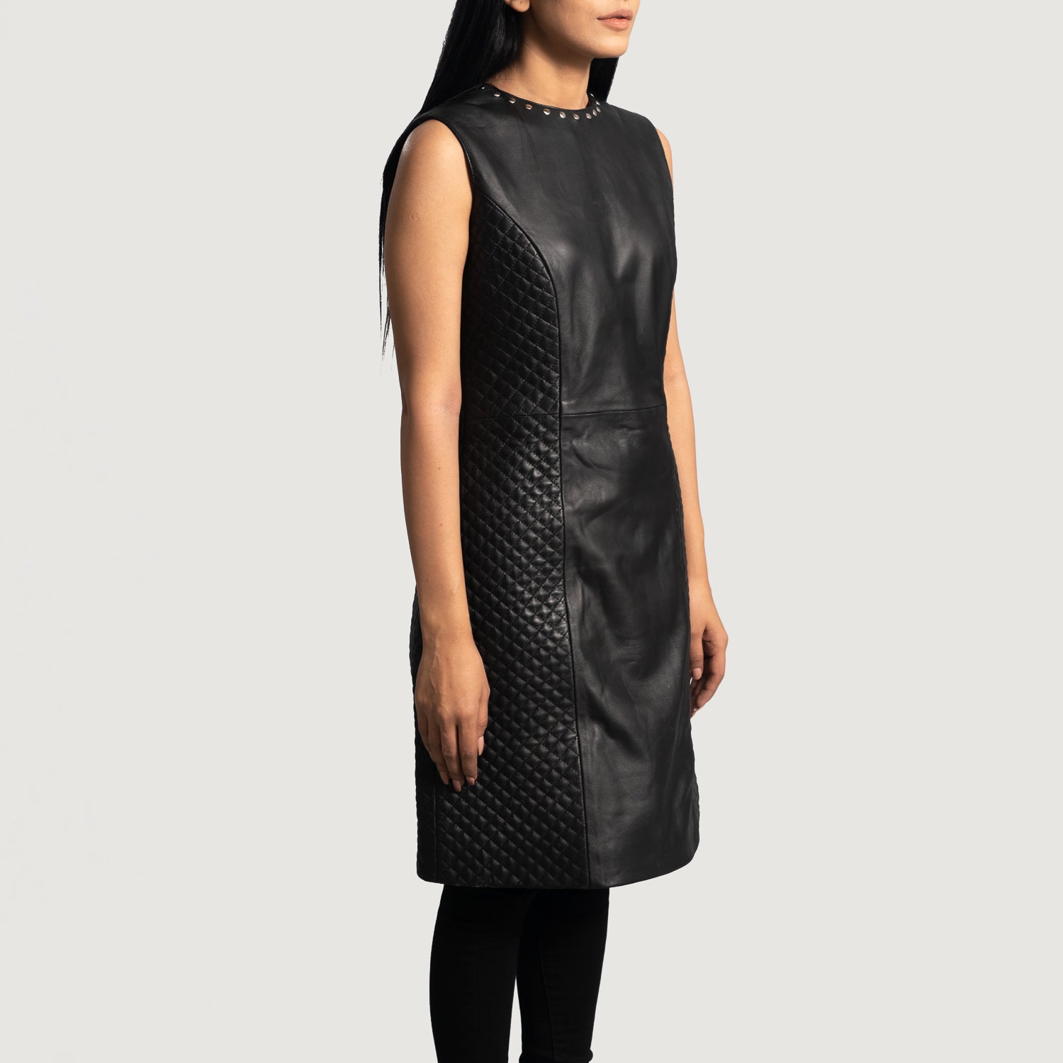Luxe Black Leather Dress by Dash Racegear - women Jacket view 2