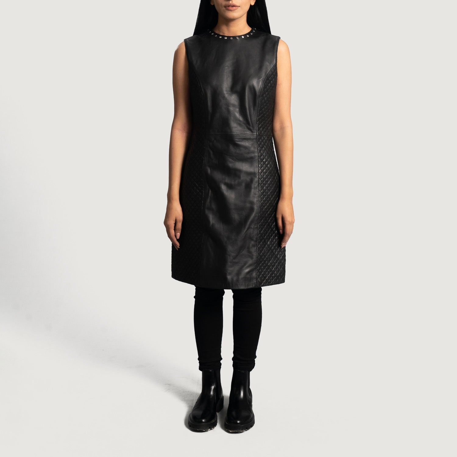 Luxe Black Leather Dress by Dash Racegear - women Jacket view 5
