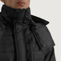Malcolm Black Hooded Puffer Jacket by Dash Racegear - men Jacket view 6