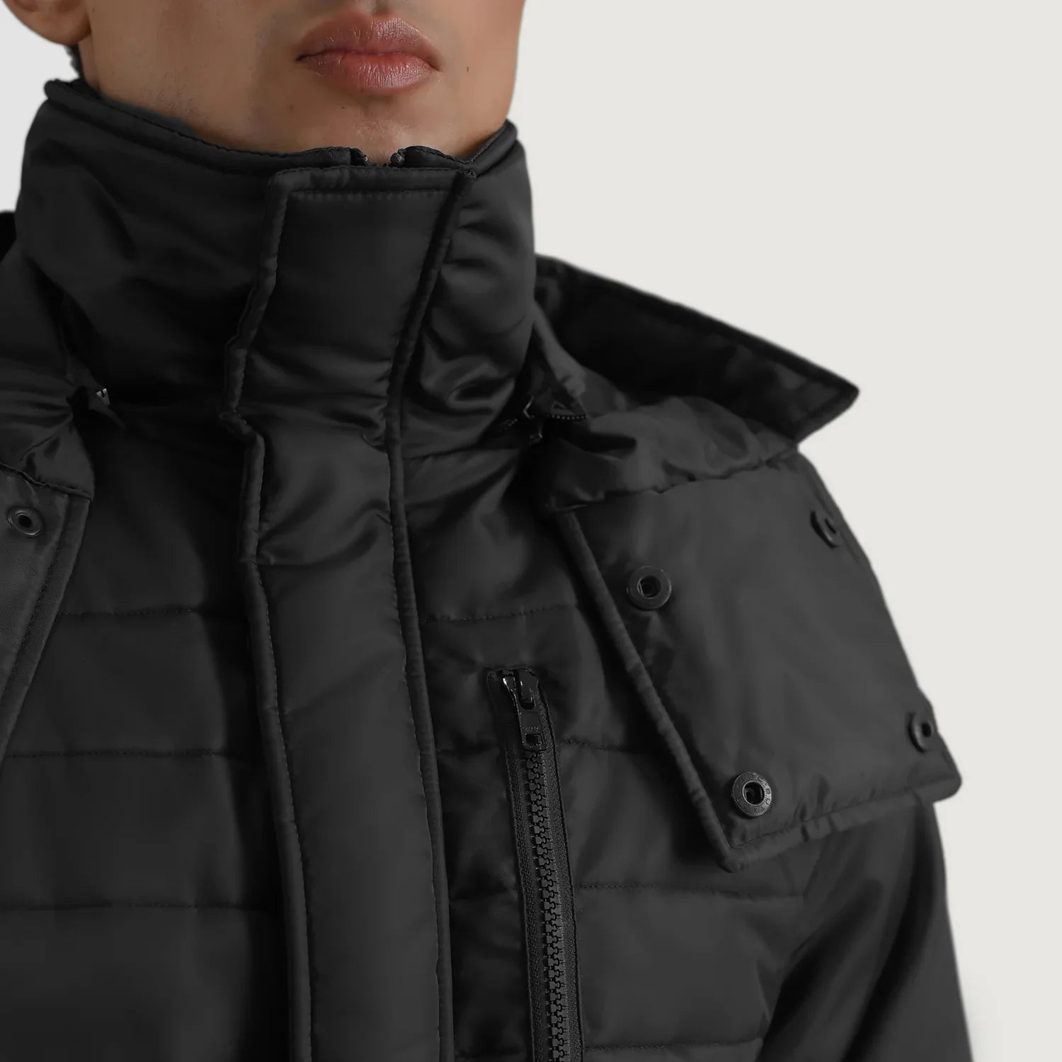 Malcolm Black Hooded Puffer Jacket by Dash Racegear - men Jacket view 6