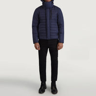 Malcolm Blue Hooded Puffer Jacket by Dash Racegear - men Jacket view 3