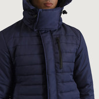 Malcolm Blue Hooded Puffer Jacket by Dash Racegear - men Jacket view 6