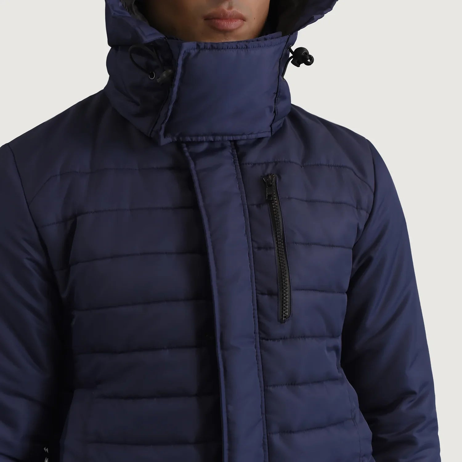 Malcolm Blue Hooded Puffer Jacket by Dash Racegear - men Jacket view 6