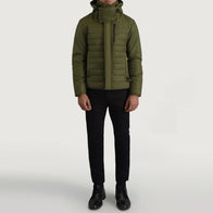 Malcolm Green Hooded Puffer Jacket by Dash Racegear - men Jacket view 4