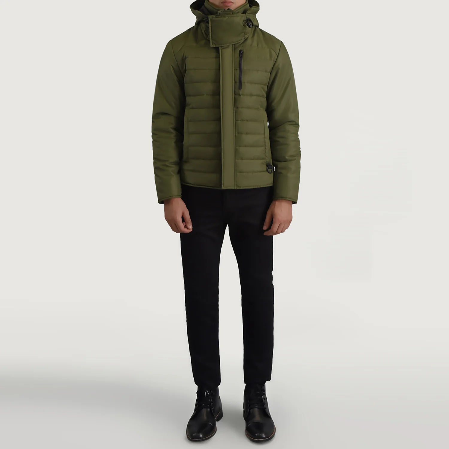 Malcolm Green Hooded Puffer Jacket by Dash Racegear - men Jacket view 4