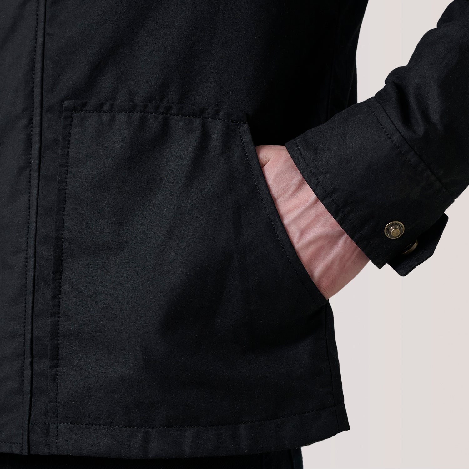 Marlo Black Canvas Hooded Work Jacket by Dash Racegear - men Jacket view 6