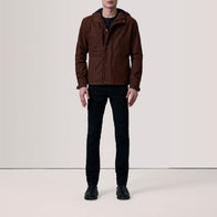 Marlo Brown Canvas Hooded Work Jacket by Dash Racegear - men Jacket view 2