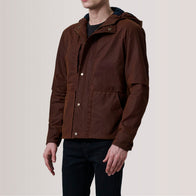 Marlo Brown Canvas Hooded Work Jacket by Dash Racegear - men Jacket view 3