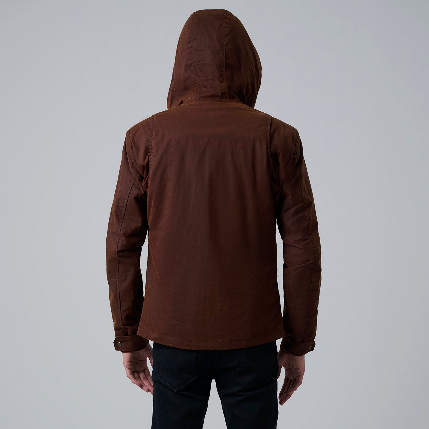 Marlo Brown Canvas Hooded Work Jacket by Dash Racegear - men Jacket view 4