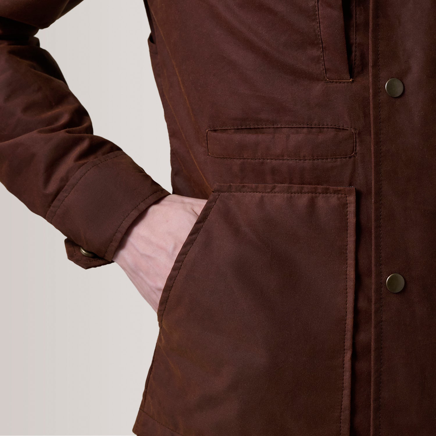 Marlo Brown Canvas Hooded Work Jacket by Dash Racegear - men Jacket view 6