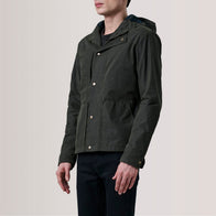Marlo Olive Canvas Hooded Work Jacket by Dash Racegear - men Jacket view 3