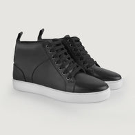 Marty High Top Black Leather Sneakers by Dash Racegear - men Leather Shoes view 1