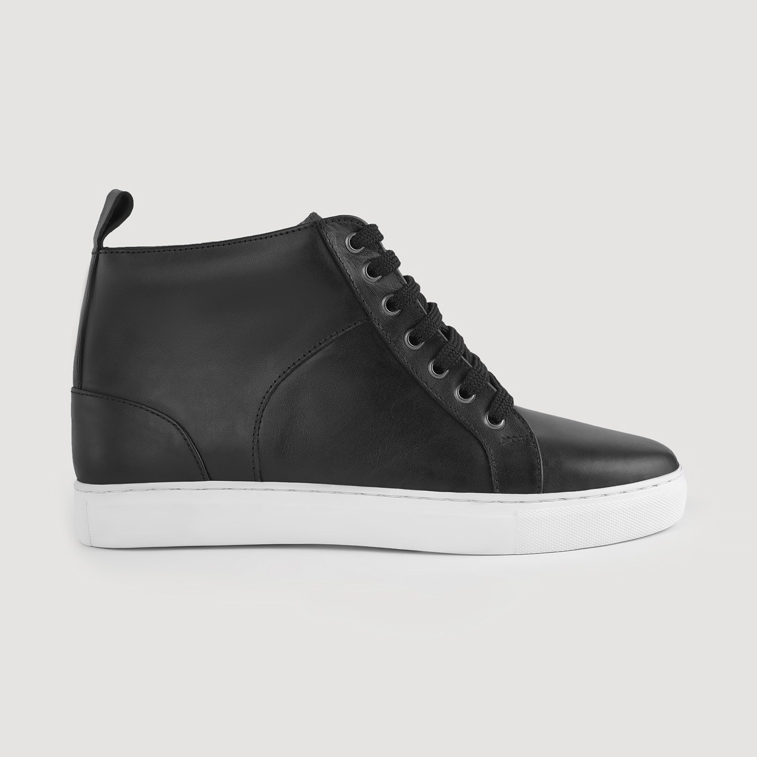 Marty High Top Black Leather Sneakers by Dash Racegear - men Leather Shoes view 2