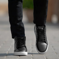 Marty High Top Black Leather Sneakers by Dash Racegear - men Leather Shoes view 6
