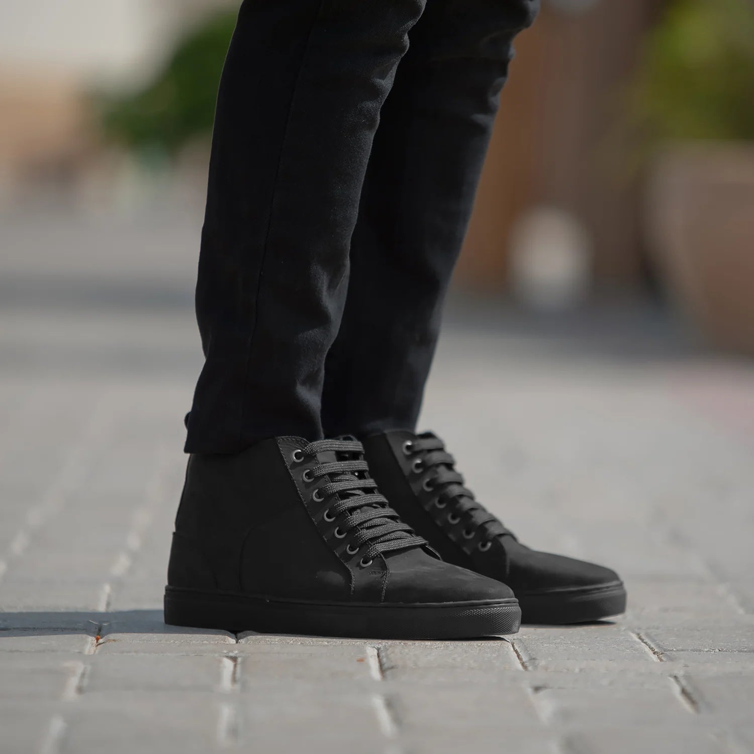 Marty High Top Black Nubuck Sneakers by Dash Racegear - men Leather Shoes view 1
