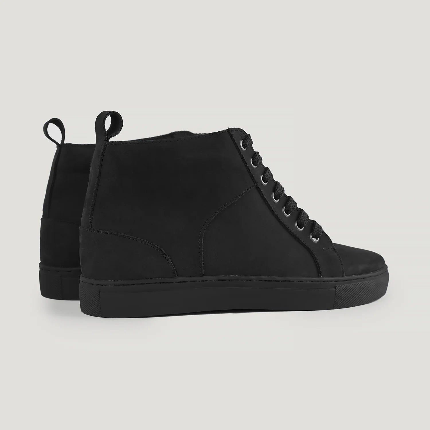 Marty High Top Black Nubuck Sneakers by Dash Racegear - men Leather Shoes view 10