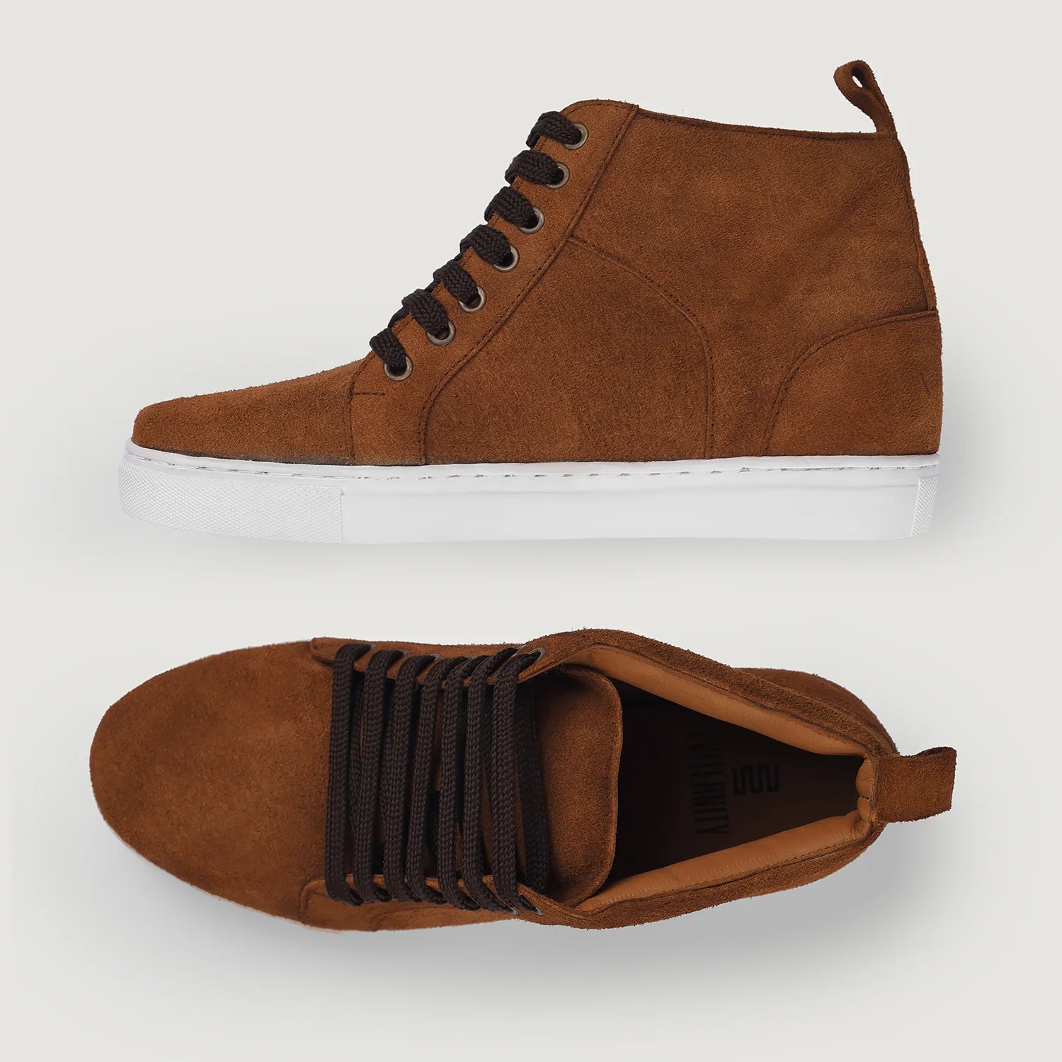 Marty High Top Brown Suede Sneakers by Dash Racegear - men Leather Shoes view 8