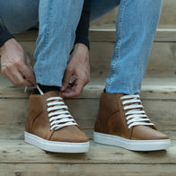 Marty High Top Burnt Copper Pullup Leather Sneakers by Dash Racegear - men Leather Shoes view 10