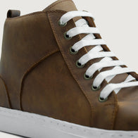 Marty High Top Burnt Copper Pullup Leather Sneakers by Dash Racegear - men Leather Shoes view 5