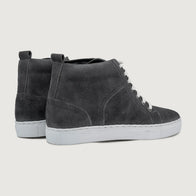 Marty High Top Grey Suede Leather Sneakers by Dash Racegear - men Leather Shoes view 3