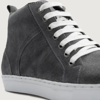 Marty High Top Grey Suede Leather Sneakers by Dash Racegear - men Leather Shoes view 5
