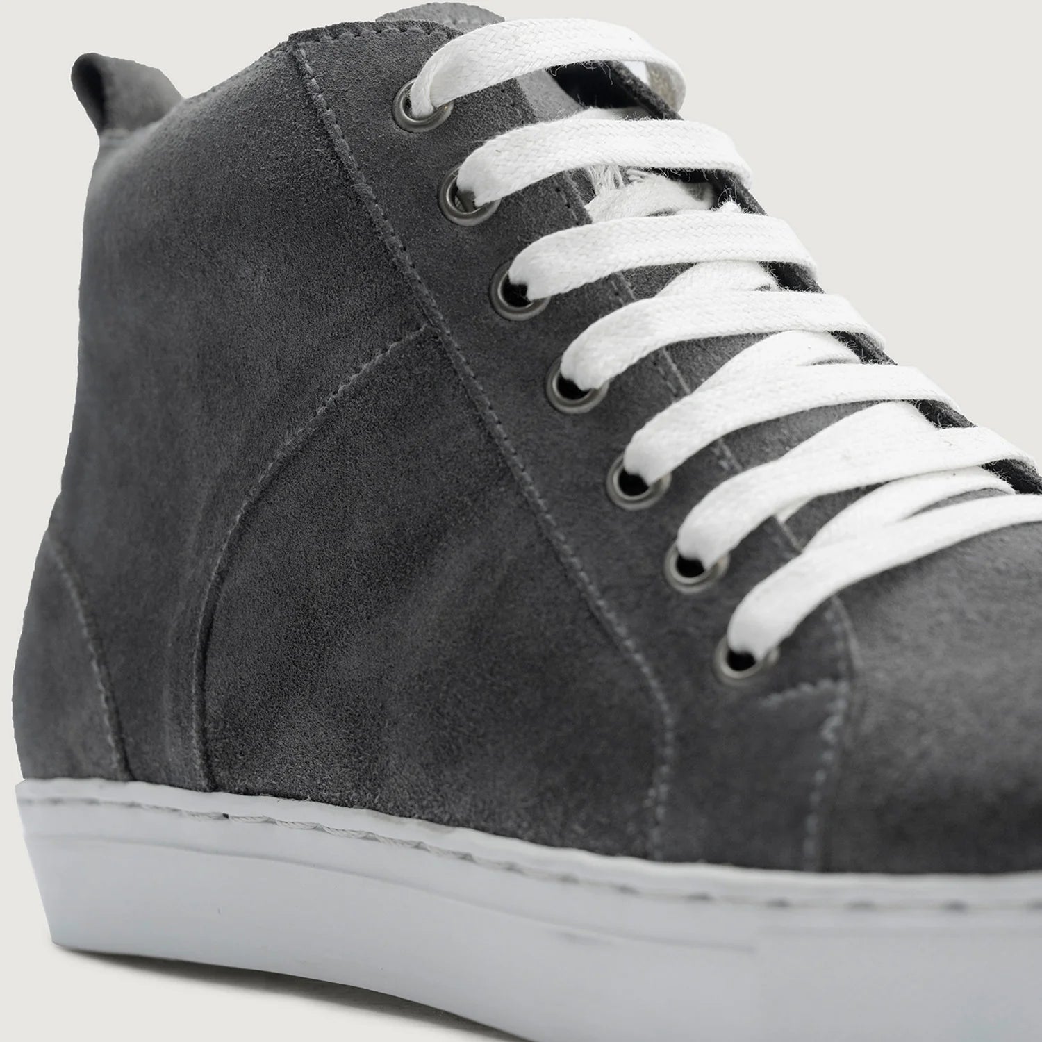 Marty High Top Grey Suede Leather Sneakers by Dash Racegear - men Leather Shoes view 5