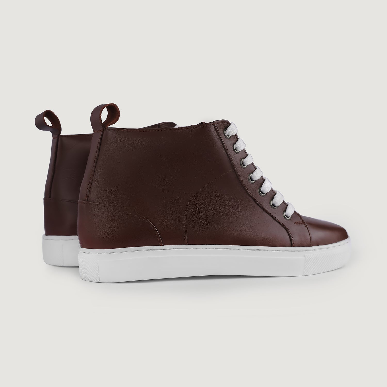 Marty High Top Maroon Leather Sneakers by Dash Racegear - men Leather Shoes view 10