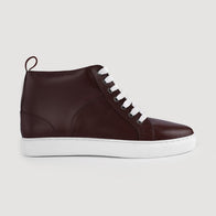 Marty High Top Maroon Leather Sneakers by Dash Racegear - men Leather Shoes view 7