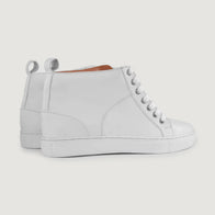 Marty High Top White Leather Sneakers by Dash Racegear - men Leather Shoes view 3