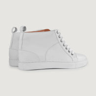Marty High Top White Leather Sneakers by Dash Racegear - men Leather Shoes view 3