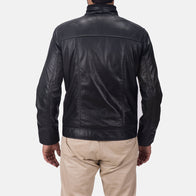 Maurice Black Leather Jacket by Dash Racegear - men Jacket view 4