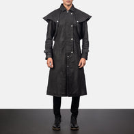 Maverick Black Leather Duster by Dash Racegear - men Jacket view 1