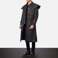 Maverick Black Leather Duster by Dash Racegear - men Jacket view 2