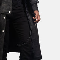 Maverick Black Leather Duster by Dash Racegear - men Jacket view 5