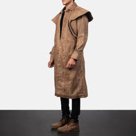 Maverick Brown Leather Duster by Dash Racegear - men Jacket view 2