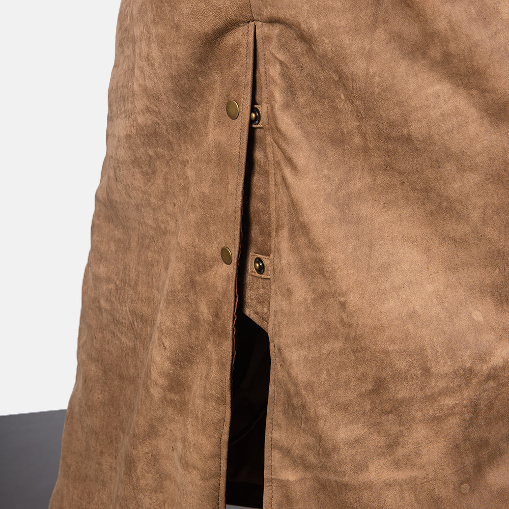 Maverick Brown Leather Duster by Dash Racegear - men Jacket view 6
