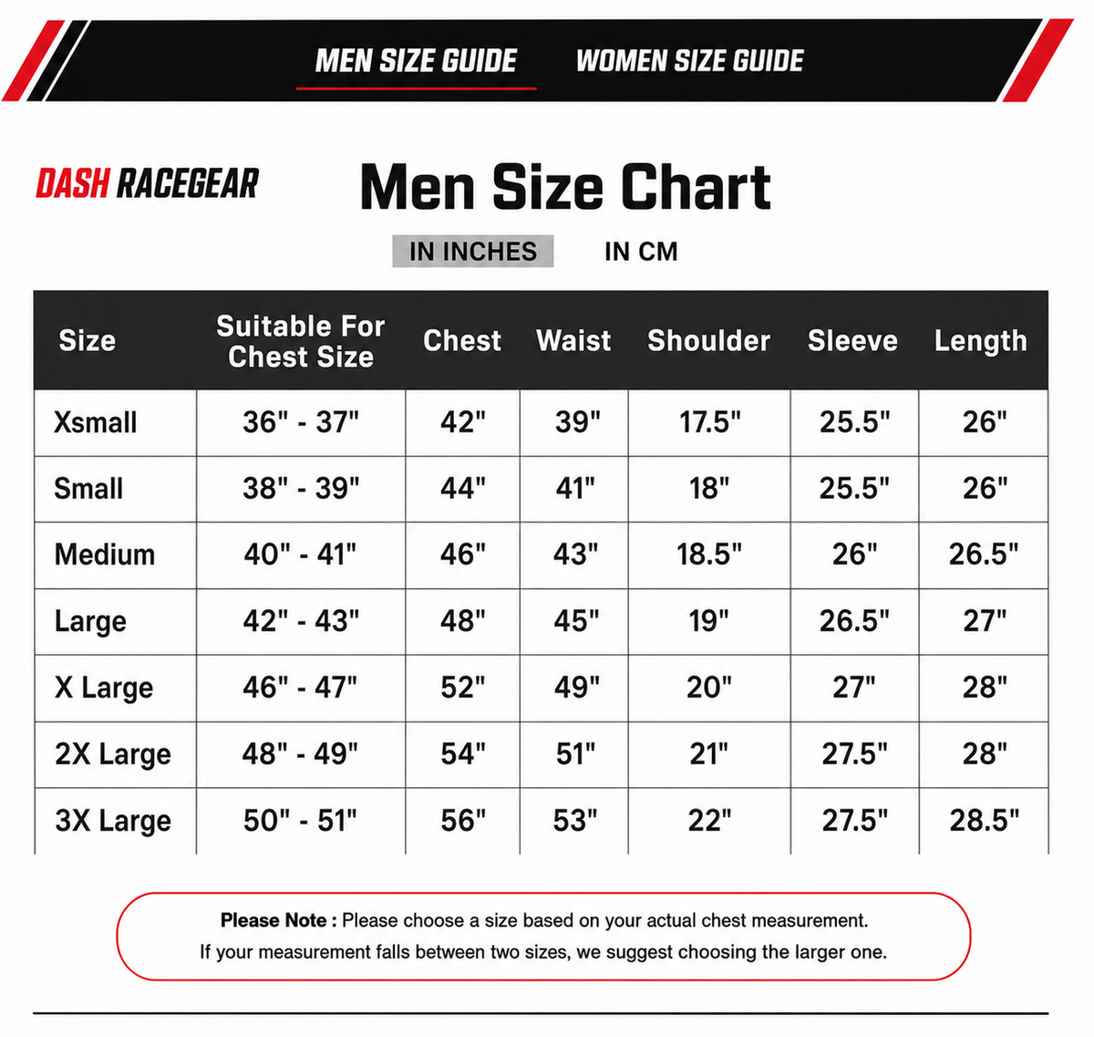 Apex Black and Yellow Quilted Softshell Jacket men size chart in inches and centimeters | Dash Racegear