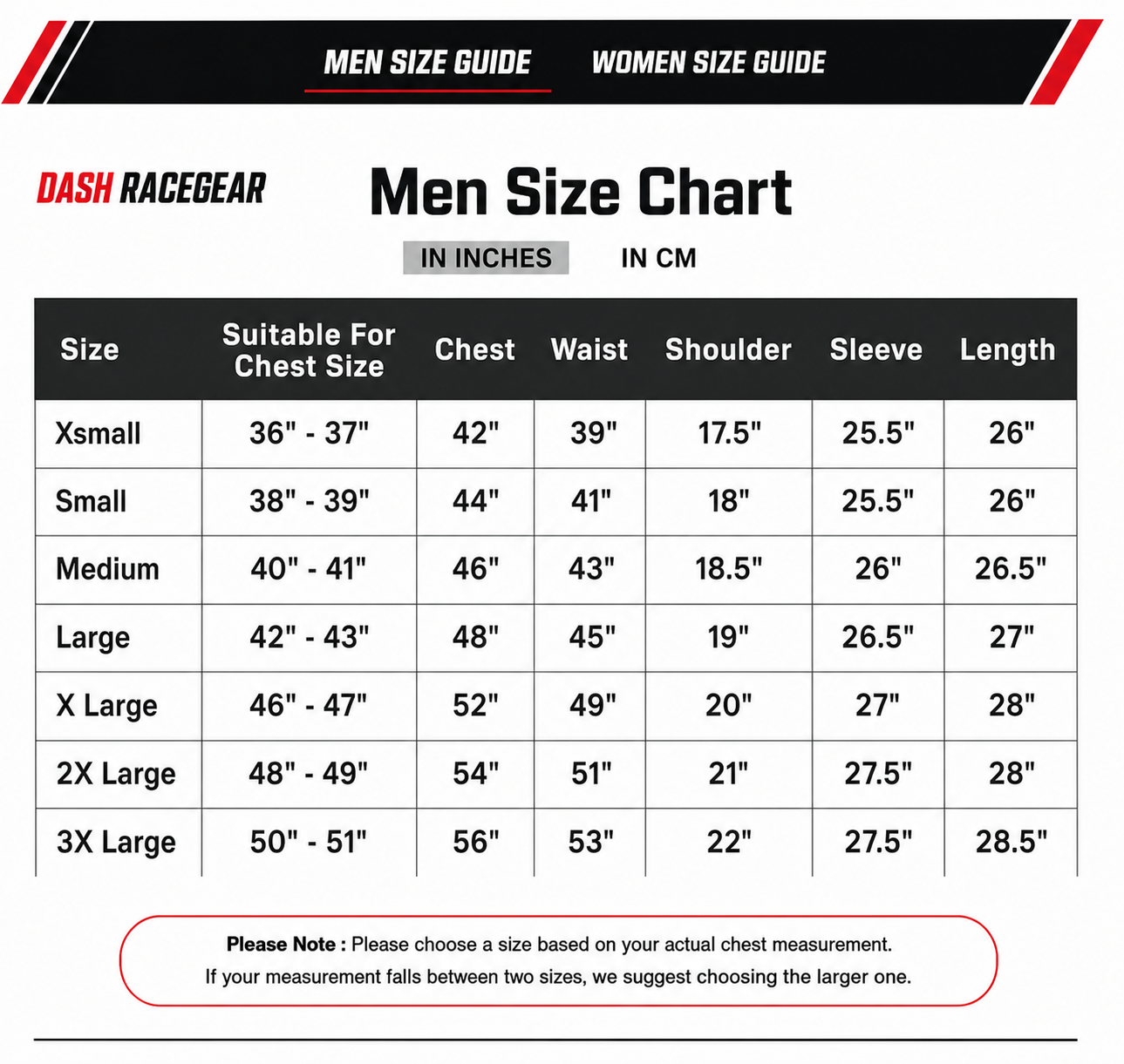 Apex Black and Yellow Quilted Softshell Jacket men size chart in inches and centimeters | Dash Racegear