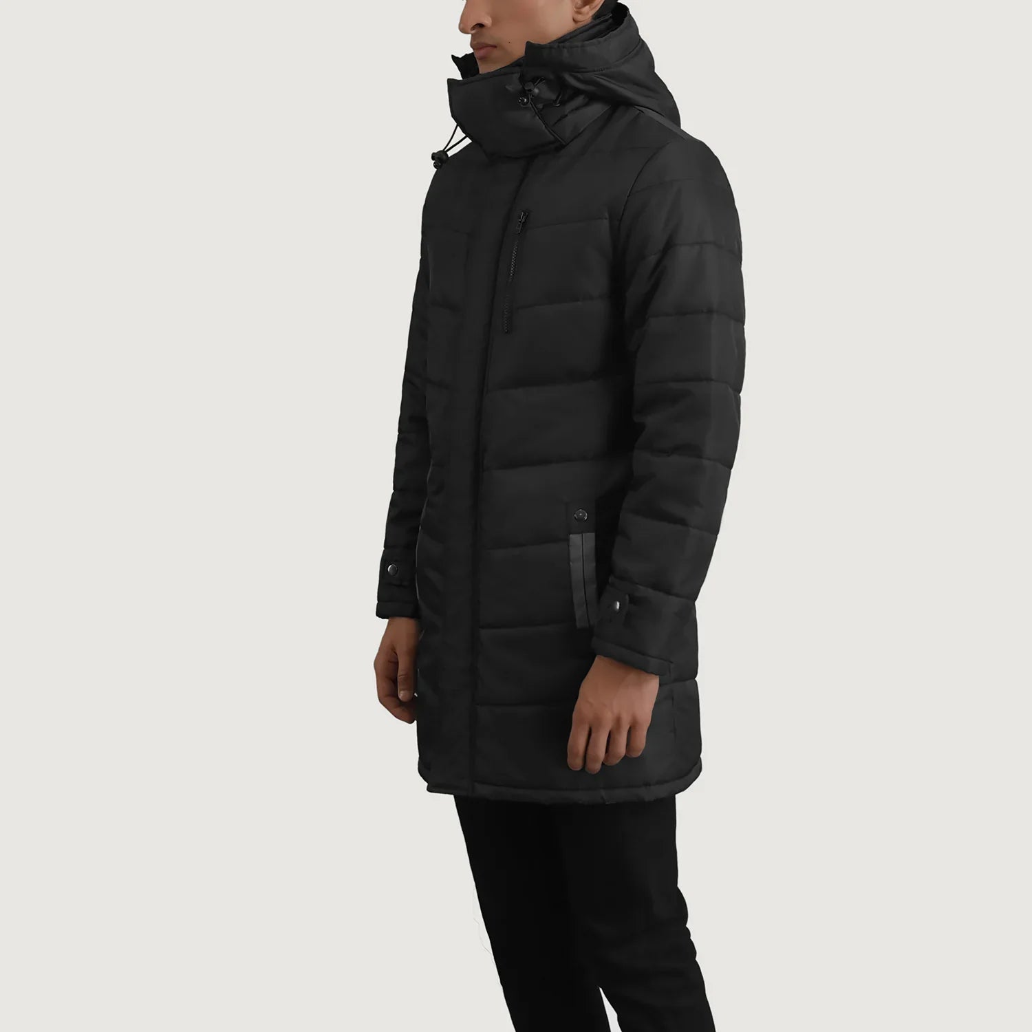 Moore Black Hooded Parka by Dash Racegear - men Jacket view 2