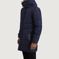 Moore Blue Hooded Parka by Dash Racegear - men Jacket view 2
