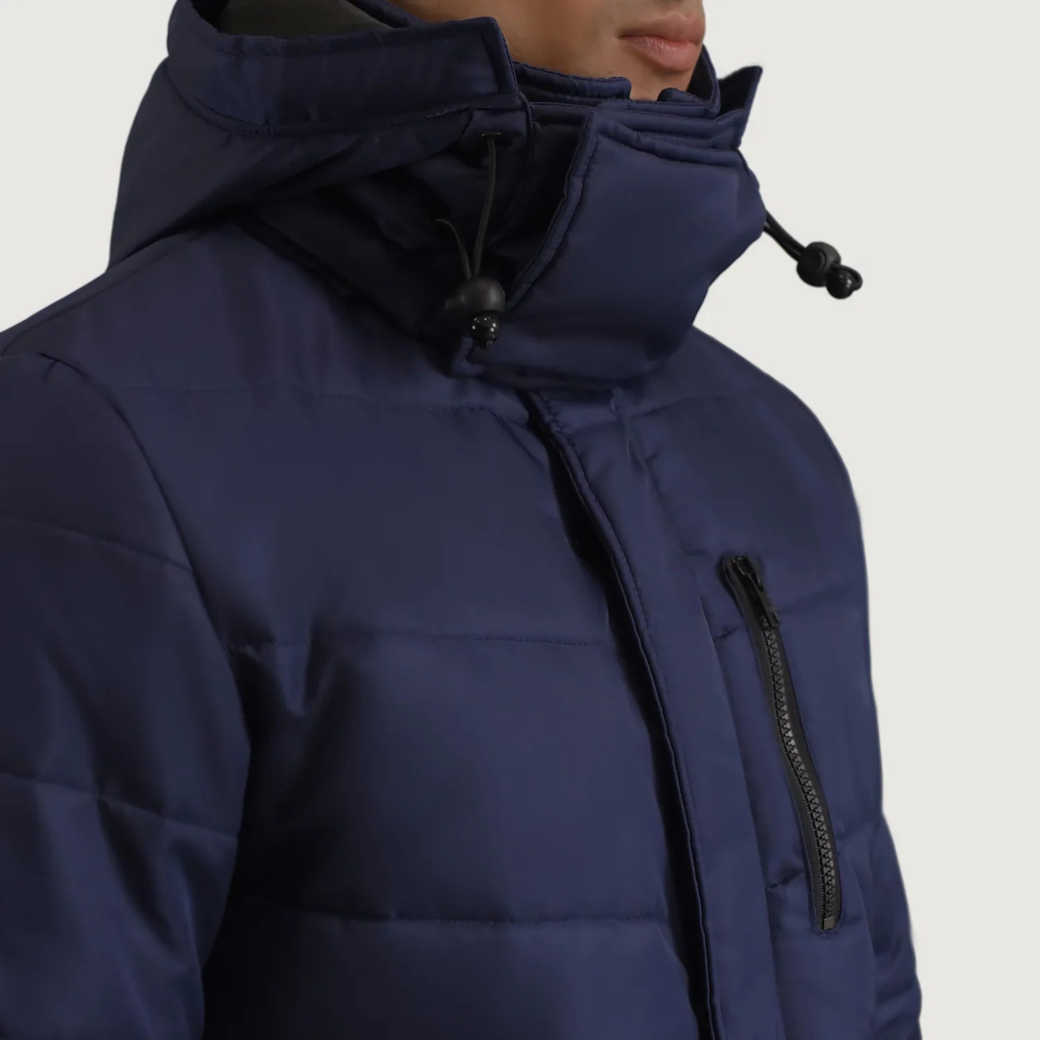 Moore Blue Hooded Parka by Dash Racegear - men Jacket view 6