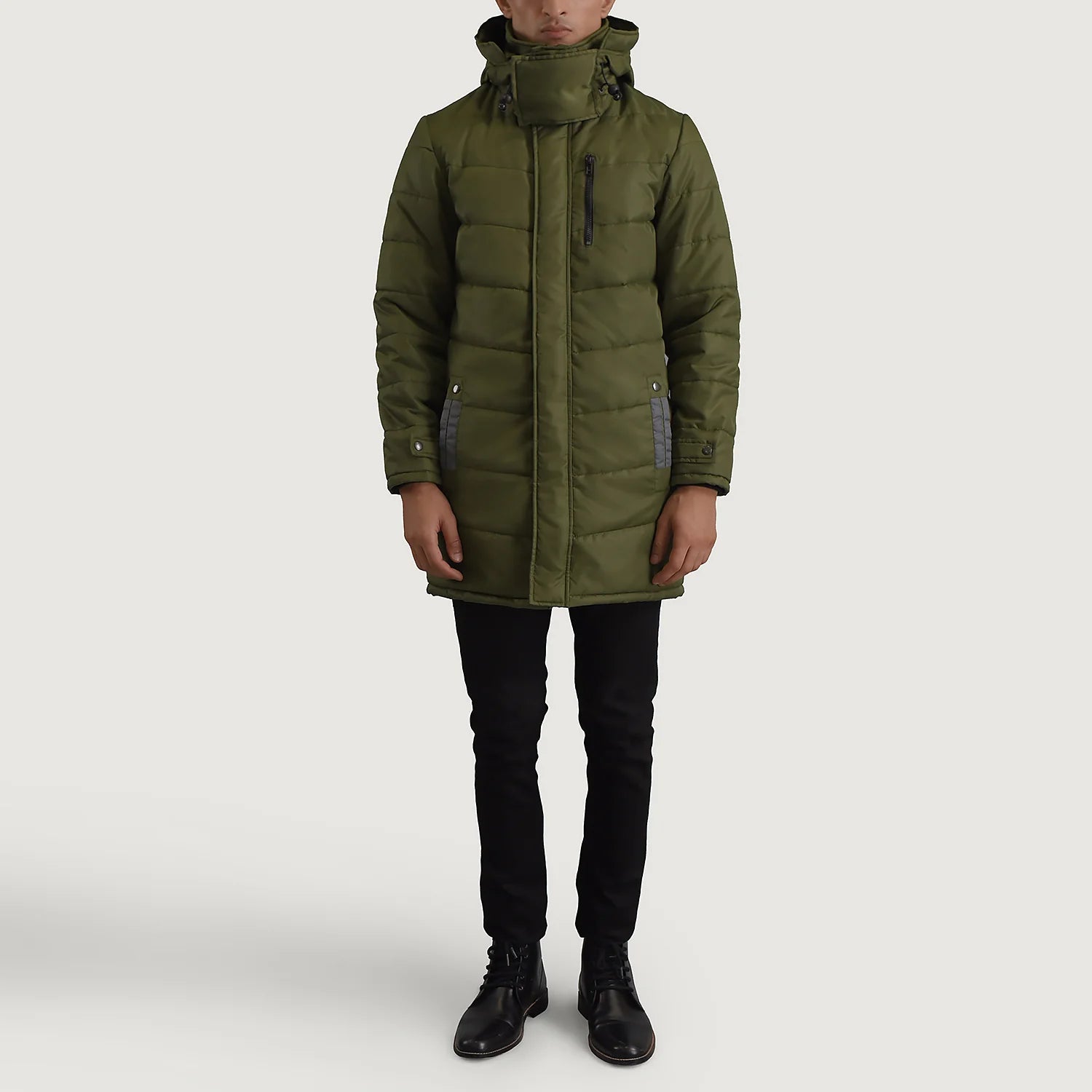 Moore Green Hooded Parka by Dash Racegear - men Jacket view 3