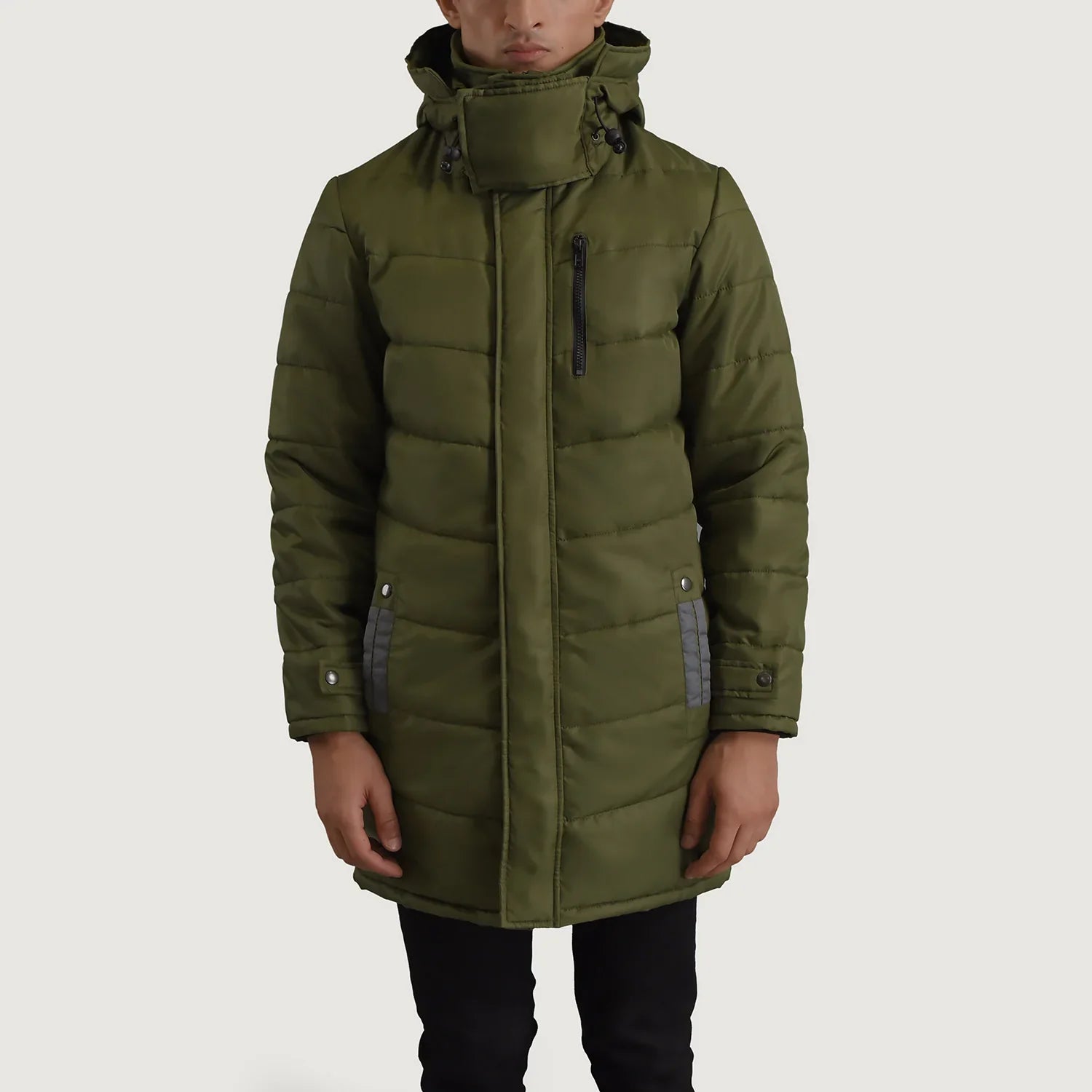 Moore Green Hooded Parka by Dash Racegear - men Jacket view 4
