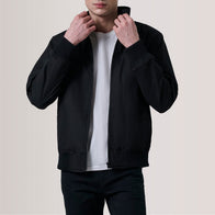 Morrison Black Canvas Bomber Jacket by Dash Racegear - unisex Jacket view 1