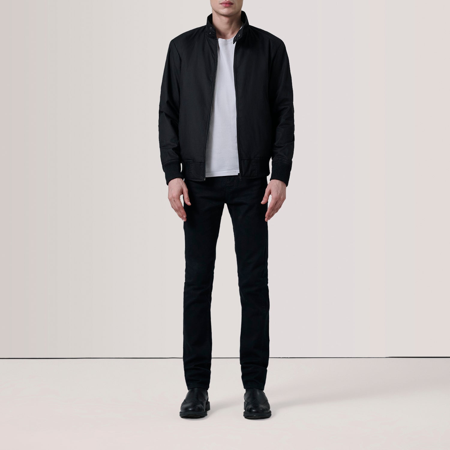 Morrison Black Canvas Bomber Jacket by Dash Racegear - unisex Jacket view 2