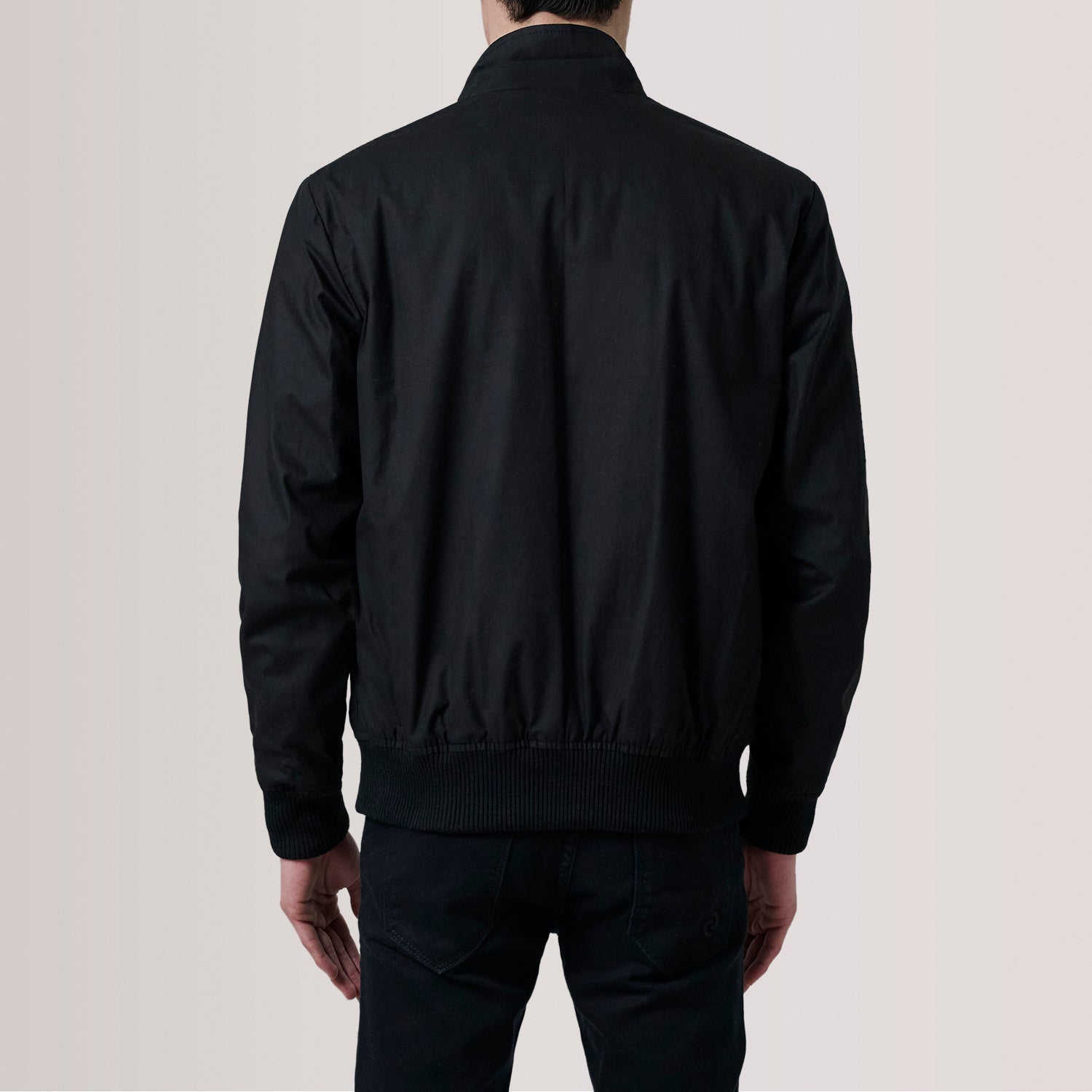 Morrison Black Canvas Bomber Jacket by Dash Racegear - unisex Jacket view 4