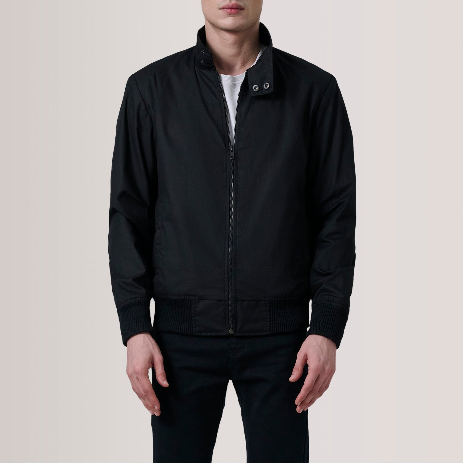Morrison Black Canvas Bomber Jacket by Dash Racegear - unisex Jacket view 5
