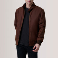 Morrison Brown Canvas Bomber Jacket by Dash Racegear - men Jacket view 1