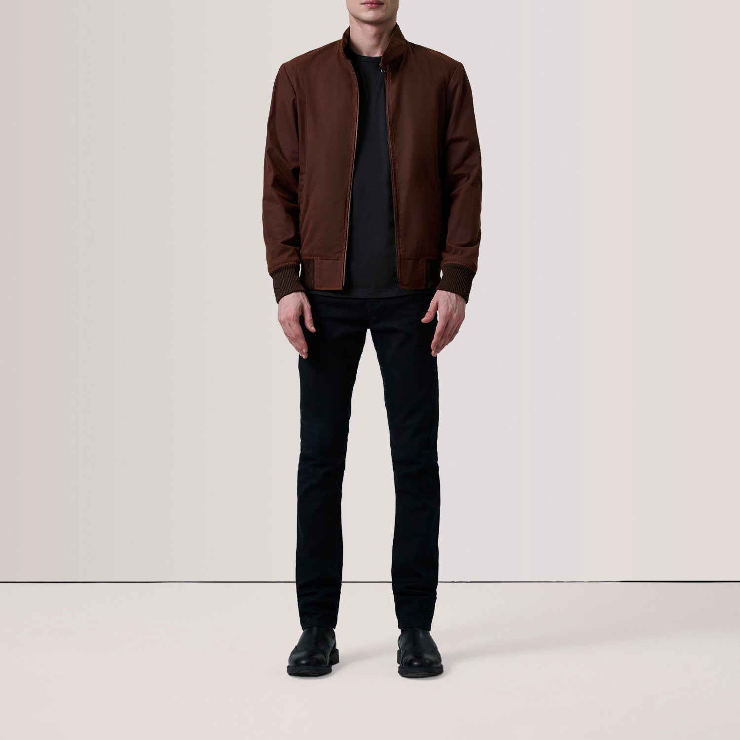 Morrison Brown Canvas Bomber Jacket by Dash Racegear - men Jacket view 2